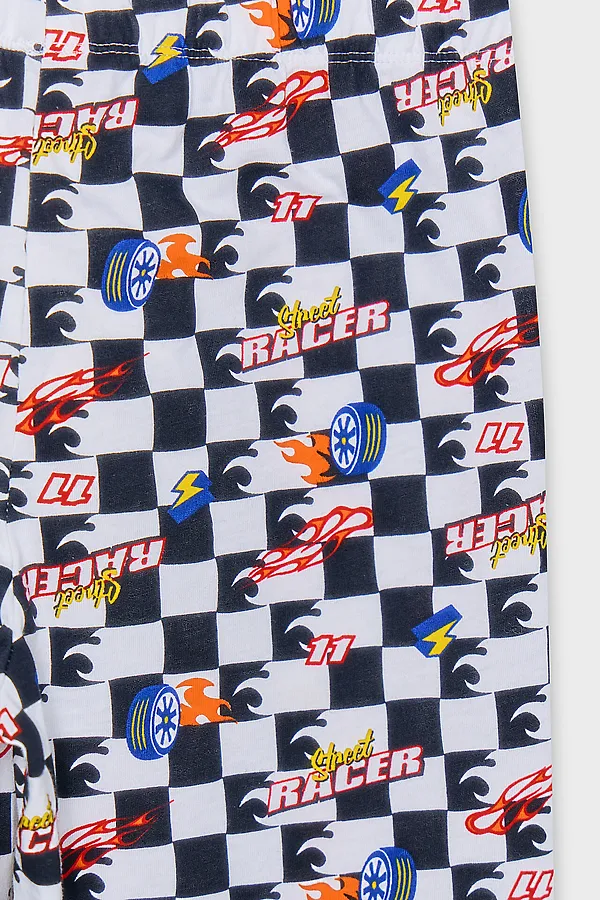 Комплект для мальчиков (джемпер, брюки) MARK FORMELLE, белый +гоночная клетка - фото 2