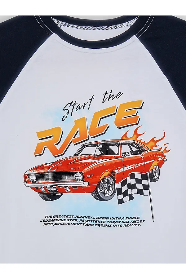 Комплект для мальчиков (джемпер, брюки) MARK FORMELLE, белый +гоночная клетка - фото 2