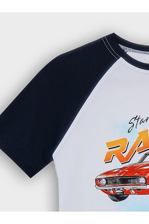 Комплект для мальчиков (джемпер, брюки) MARK FORMELLE, белый +гоночная клетка - фото 2