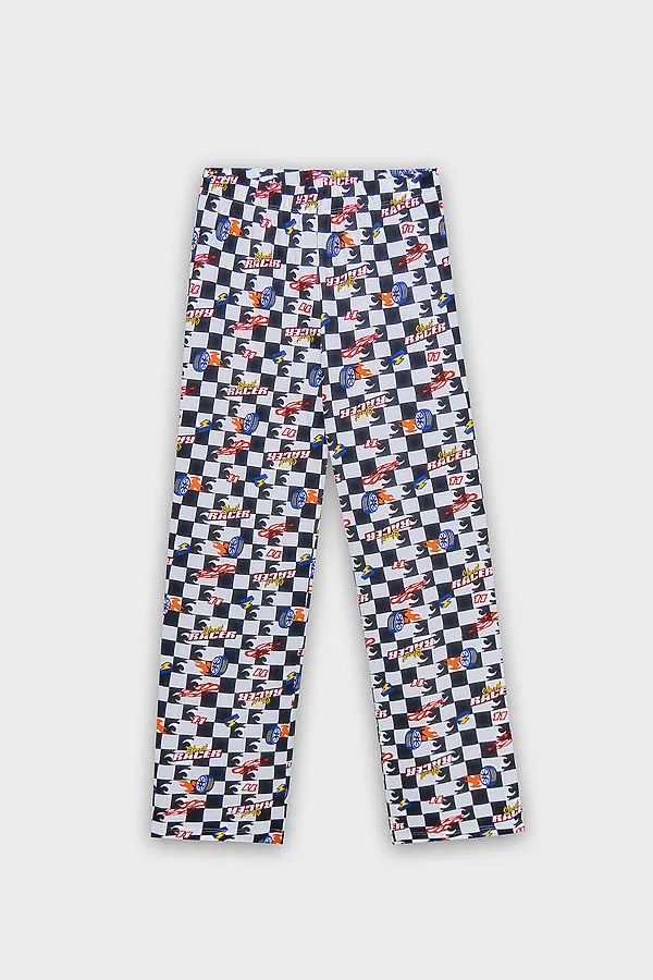 Комплект для мальчиков (джемпер, брюки) MARK FORMELLE, белый +гоночная клетка - фото 2