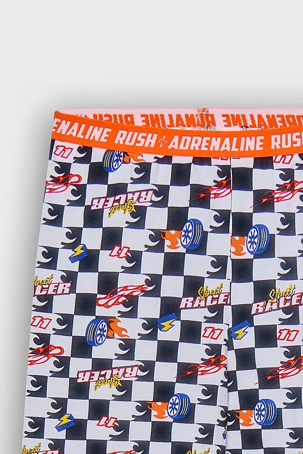 Комплект для мальчиков (джемпер, брюки) MARK FORMELLE, белый +гоночная клетка - фото 2