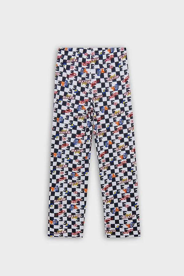 Комплект для мальчиков (джемпер, брюки) MARK FORMELLE, белый +гоночная клетка - фото 2