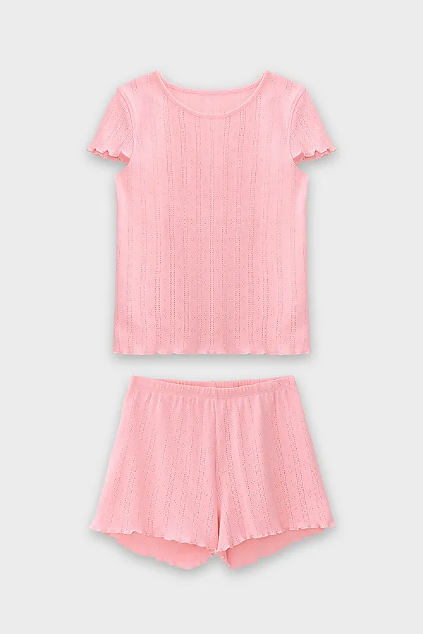 Комплект для девочек (футболка, шорты) MARK FORMELLE, розовый - фото 2