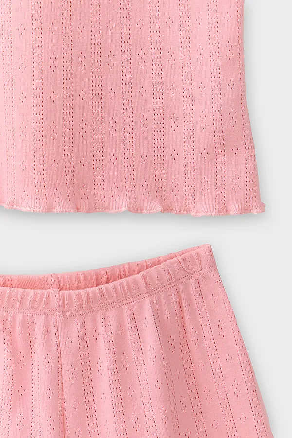 Комплект для девочек (футболка, шорты) MARK FORMELLE, розовый - фото 2