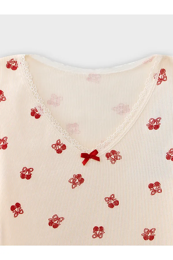 Сорочка ночная для девочек MARK FORMELLE, вишенки на св.молочном - фото 2