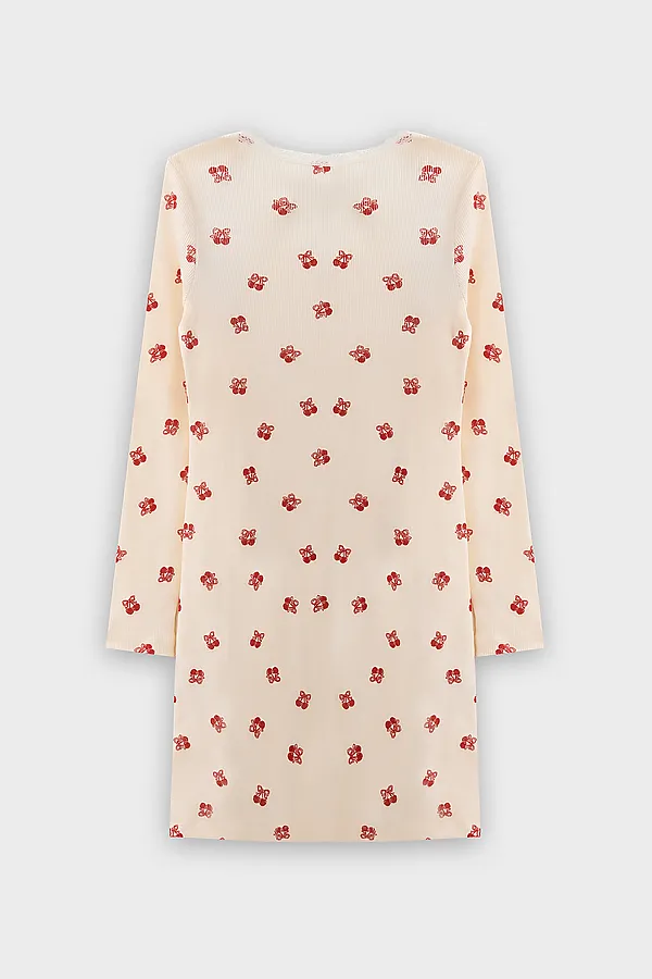 Сорочка ночная для девочек MARK FORMELLE, вишенки на св.молочном - фото 2