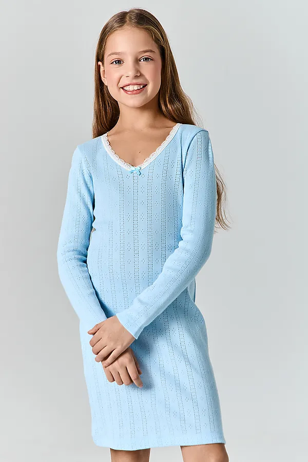 Сорочка ночная для девочек MARK FORMELLE, голубой - фото 2