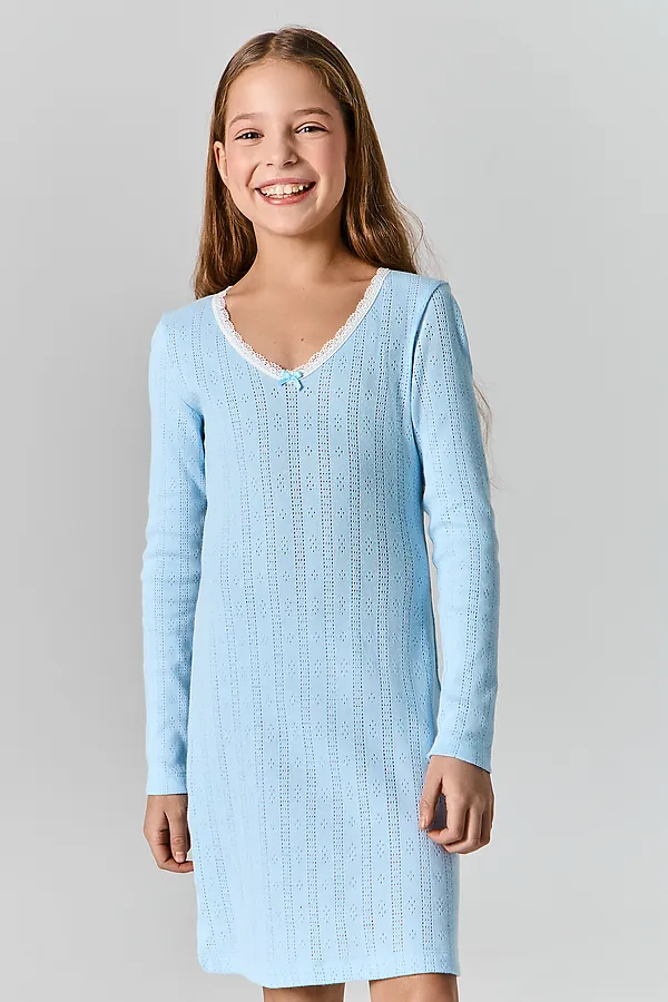 Сорочка ночная для девочек MARK FORMELLE, голубой - фото 2