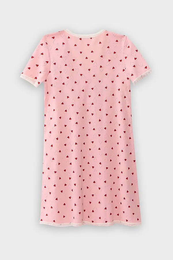 Сорочка ночная для девочек MARK FORMELLE, сердца на розовом - фото 2
