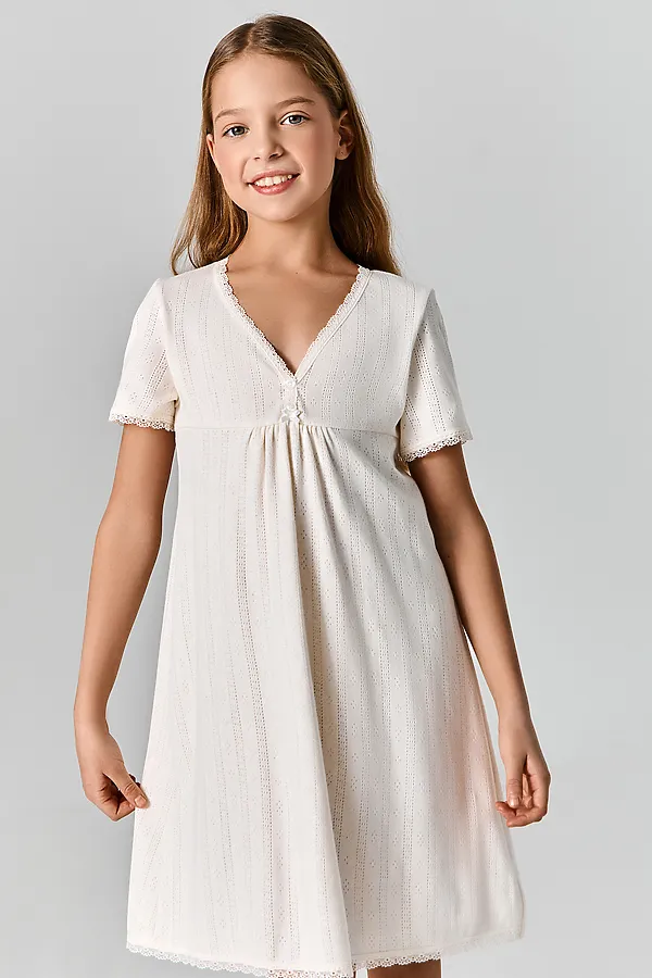 Сорочка ночная для девочек MARK FORMELLE, молочный - фото 2