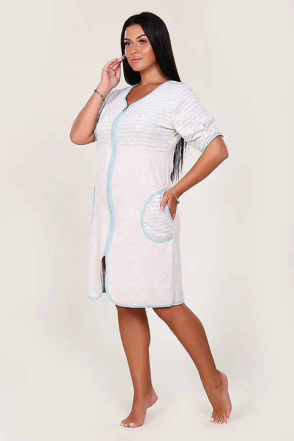 Халат Terry Light 503 НАТАЛИ, серо-голубой - фото 2