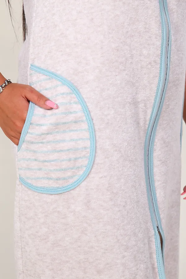 Халат Terry Light 503 НАТАЛИ, серо-голубой - фото 2