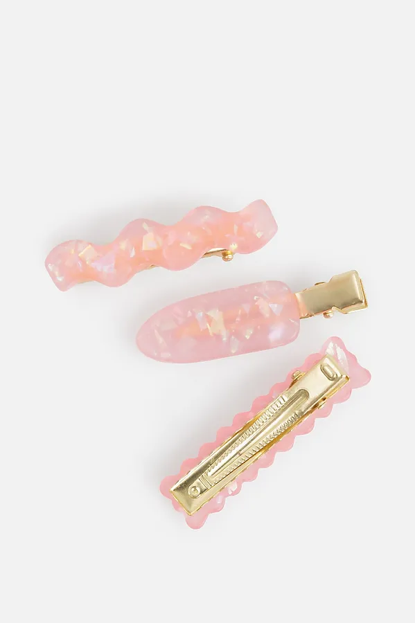 Набор из 3 заколок для волос ACOOLA, светло-розовый - фото 2