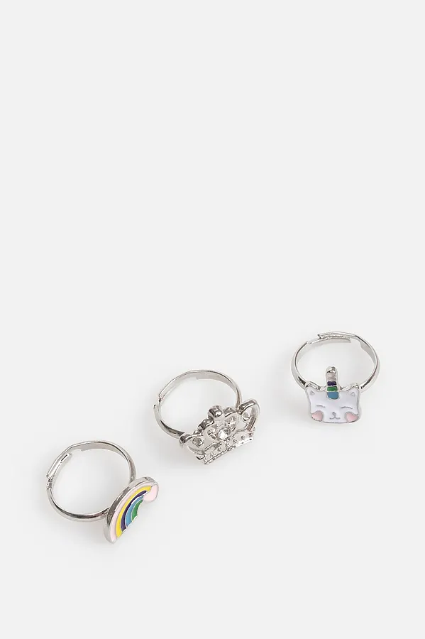 Набор из 3 колец ACOOLA, разноцветный - фото 2