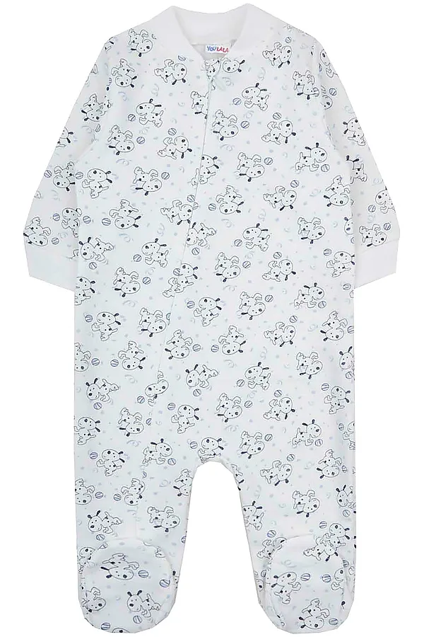 Комбинезон футер 2х нитка начес YOULALA, молочный - фото 2