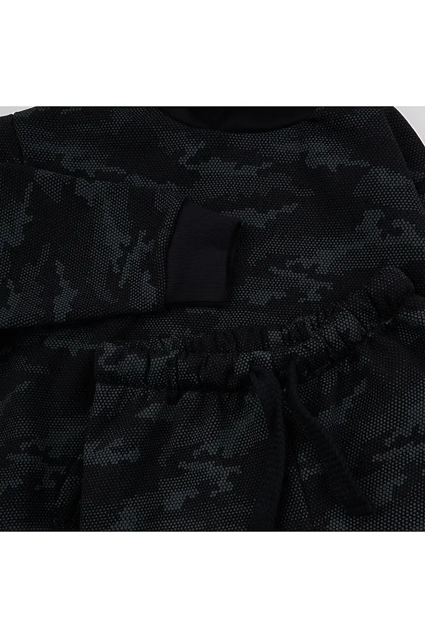 Костюм футер 3х нитка начес YOULALA, черный - фото 2