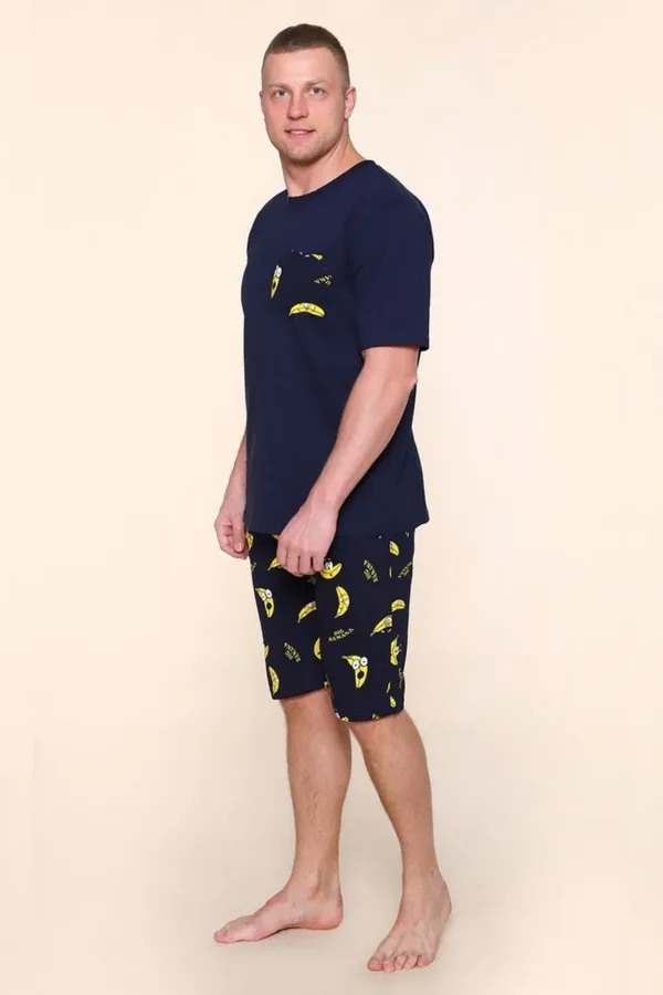 Костюм с шортами 806 Бананы НАТАЛИ, чернильный - фото 2
