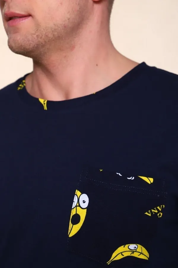 Костюм с шортами 806 Бананы НАТАЛИ, чернильный - фото 2