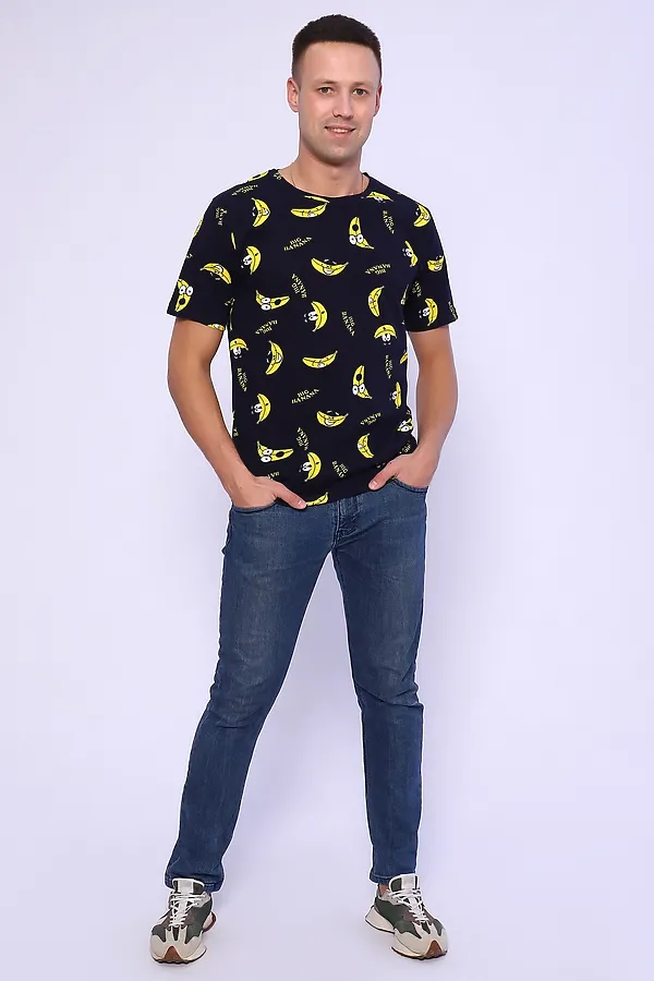 Футболка 2217 Бананы НАТАЛИ, черный - фото 2