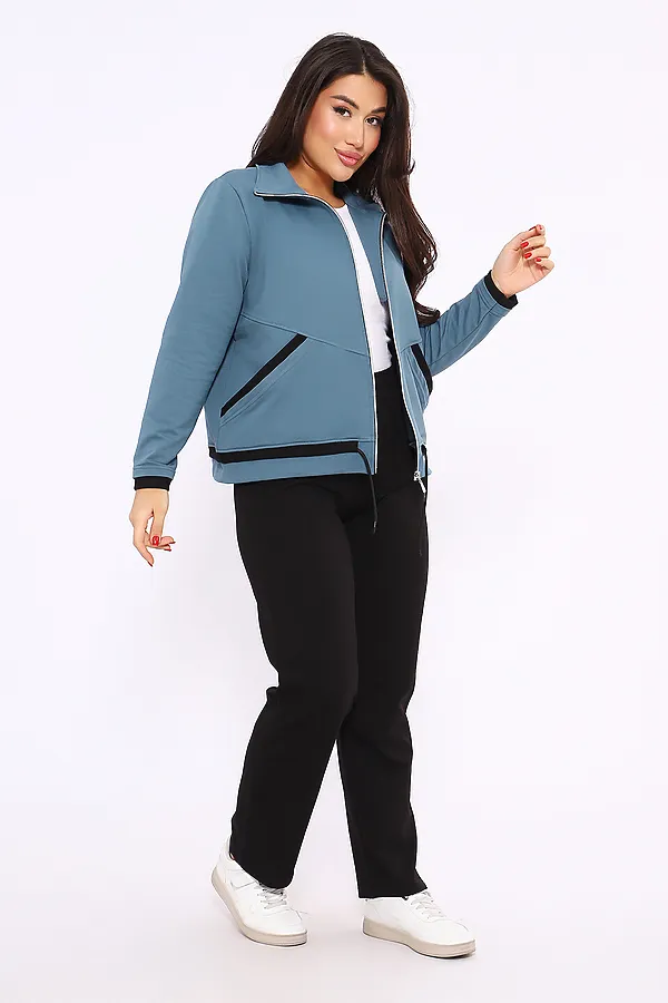 Костюм с брюками 647 НАТАЛИ, серо-голубой - фото 2