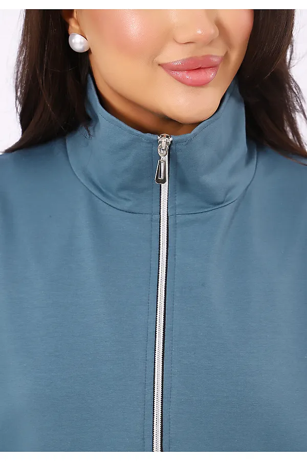 Костюм с брюками 647 НАТАЛИ, серо-голубой - фото 2