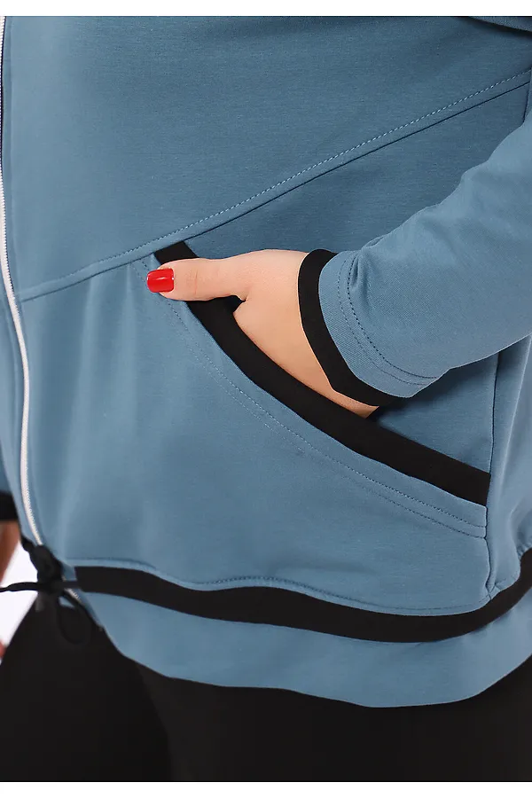 Костюм с брюками 647 НАТАЛИ, серо-голубой - фото 2