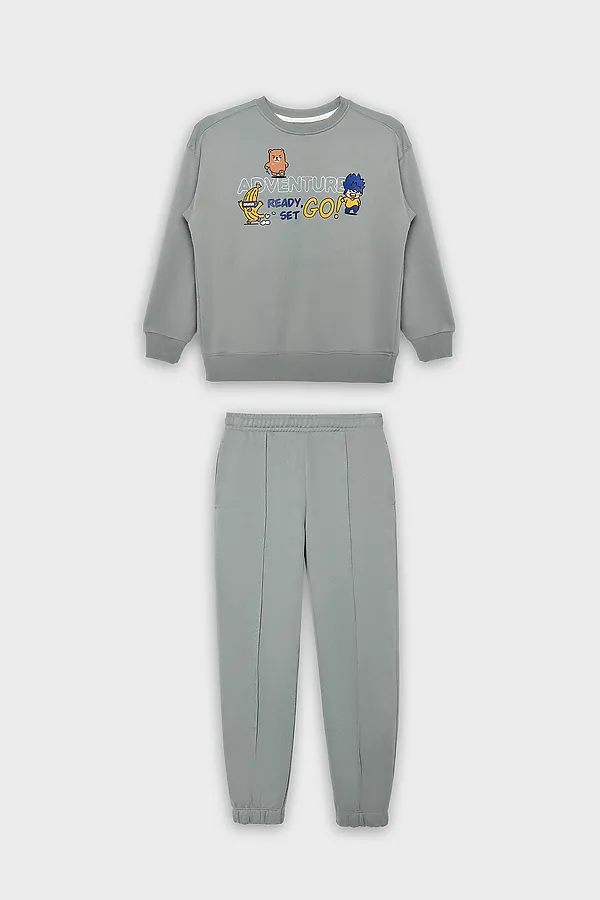 Комплект для мальчиков (джемпер, брюки) MARK FORMELLE, водяная лилия +печать - фото 2