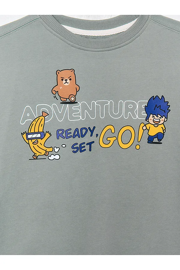 Комплект для мальчиков (джемпер, брюки) MARK FORMELLE, водяная лилия +печать - фото 2