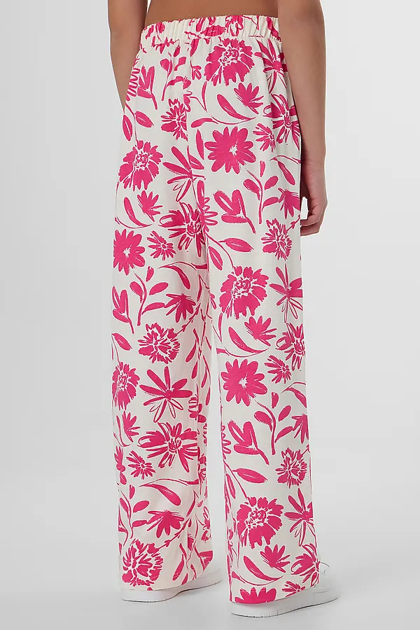 Комплект для девочек (топ, брюки) MARK FORMELLE, розовые цветы на молочном - фото 2