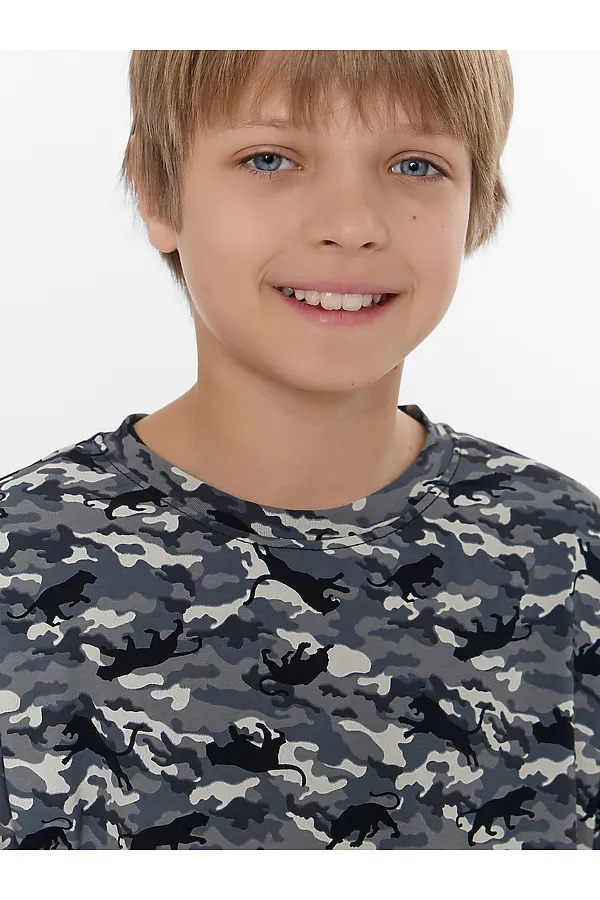 Комплект для мальчиков (джемпер, шорты) MARK FORMELLE, тигры камуфляж - фото 2