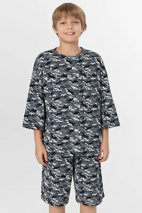 Комплект для мальчиков (джемпер, шорты) MARK FORMELLE, тигры камуфляж - фото 2