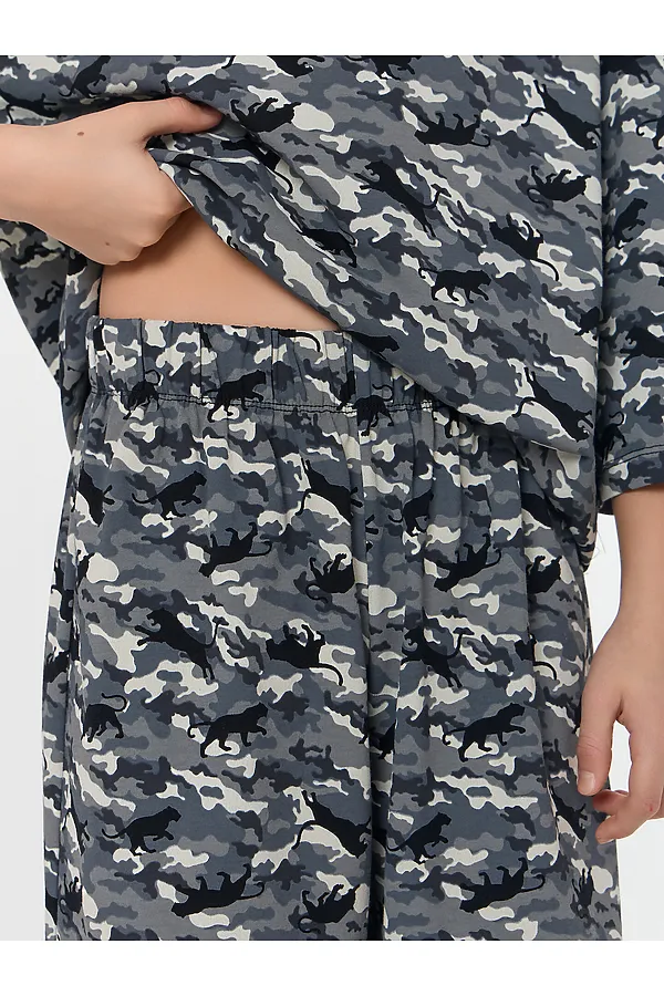 Комплект для мальчиков (джемпер, шорты) MARK FORMELLE, тигры камуфляж - фото 2