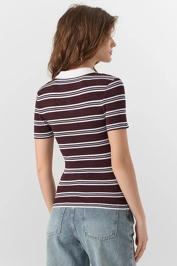 Джемпер женский MARK FORMELLE, коричневая полоска - фото 2