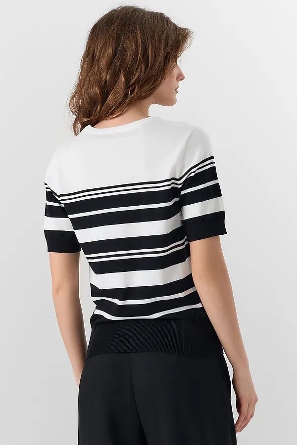 Джемпер женский MARK FORMELLE, черно -белая полоска - фото 2