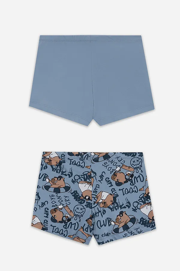 Трусы для мальчиков (2шт.) MARK FORMELLE, голубой +крутые капибары на голубом - фото 2