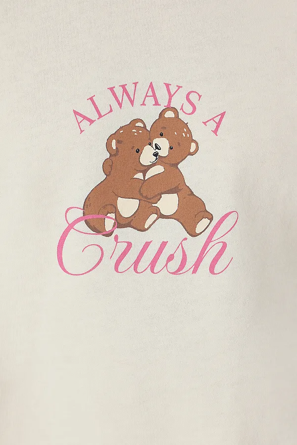 Комплект для девочек (футболка, брюки) MARK FORMELLE, бежевый +медведи на полоске - фото 2