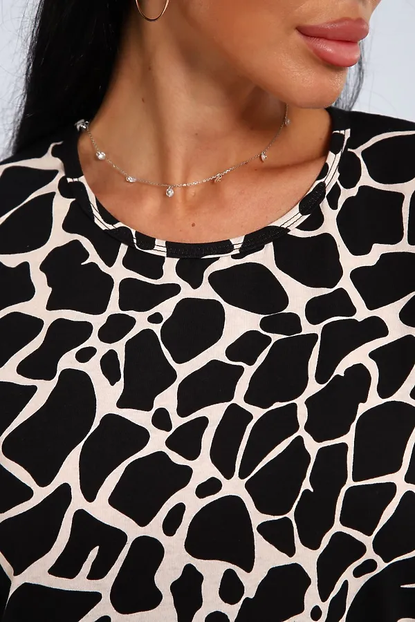 Костюм с бриджами КДЖ НАТАЛИ, бежевый, жираф - фото 2