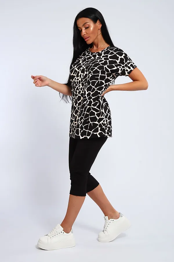 Костюм с бриджами КДЖ НАТАЛИ, бежевый, жираф - фото 2