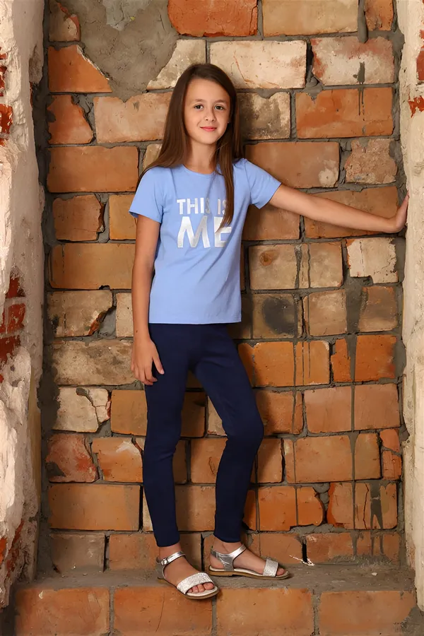 Детские брюки трикотажные 132 НАТАЛИ, синий - фото 2