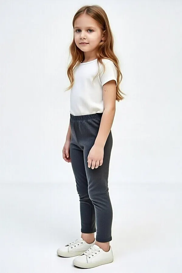 Детские брюки трикотажные 132-2GRF НАТАЛИ, темно-серый - фото 2