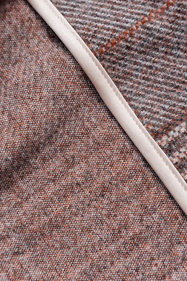 Юбка теплая в клетку миди 273-1BRN НАТАЛИ, коричневый/клетка - фото 2