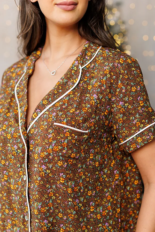 Пижама с шортами 228 НАТАЛИ, коричневый - фото 2