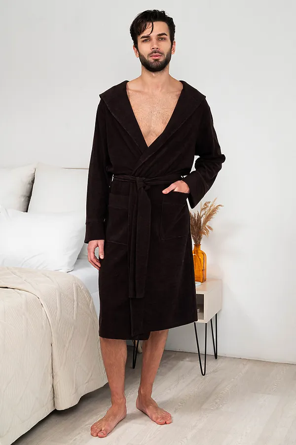 Халат 319 НАТАЛИ, темно-коричневый - фото 2