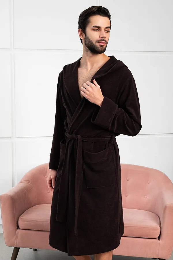 Халат 319 НАТАЛИ, темно-коричневый - фото 2