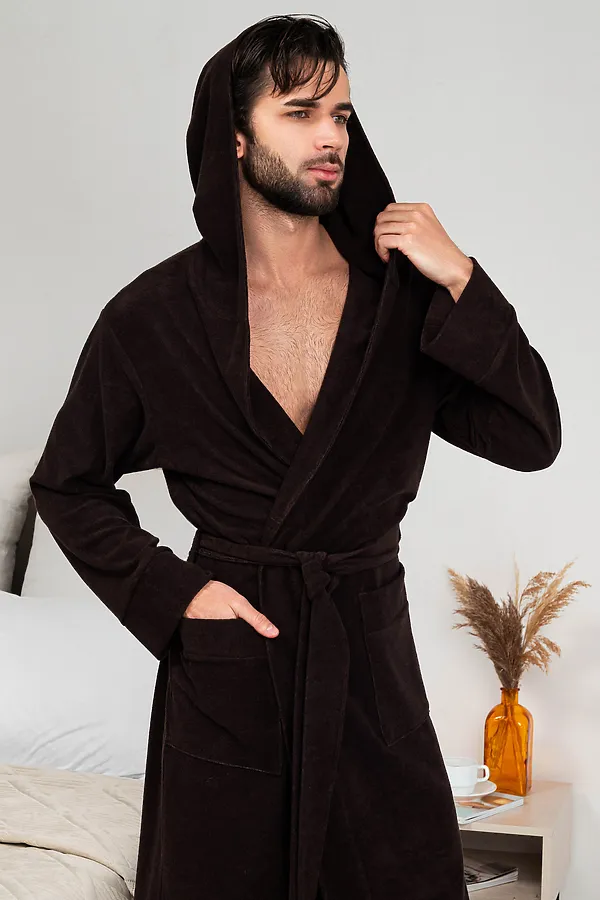 Халат 319 НАТАЛИ, темно-коричневый - фото 2