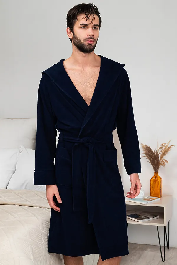 Халат 319 НАТАЛИ, темно-синий - фото 2