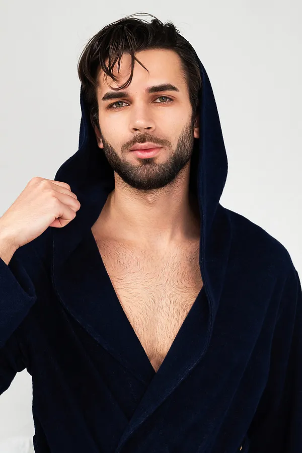 Халат 319 НАТАЛИ, темно-синий - фото 2