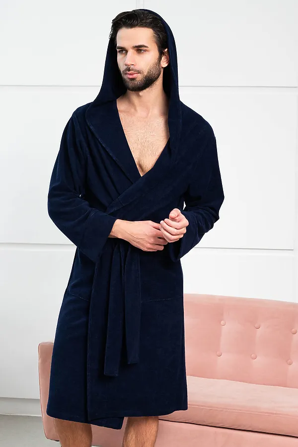 Халат 319 НАТАЛИ, темно-синий - фото 2