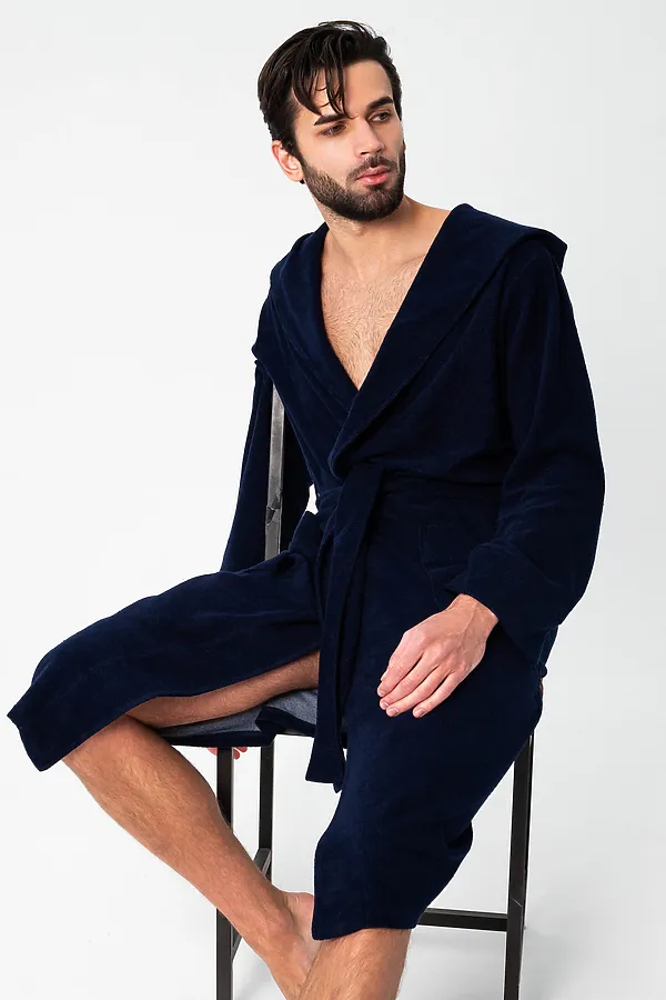 Халат 319 НАТАЛИ, темно-синий - фото 2