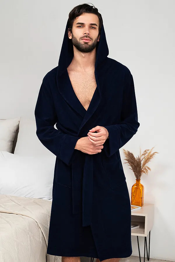 Халат 319 НАТАЛИ, темно-синий - фото 2